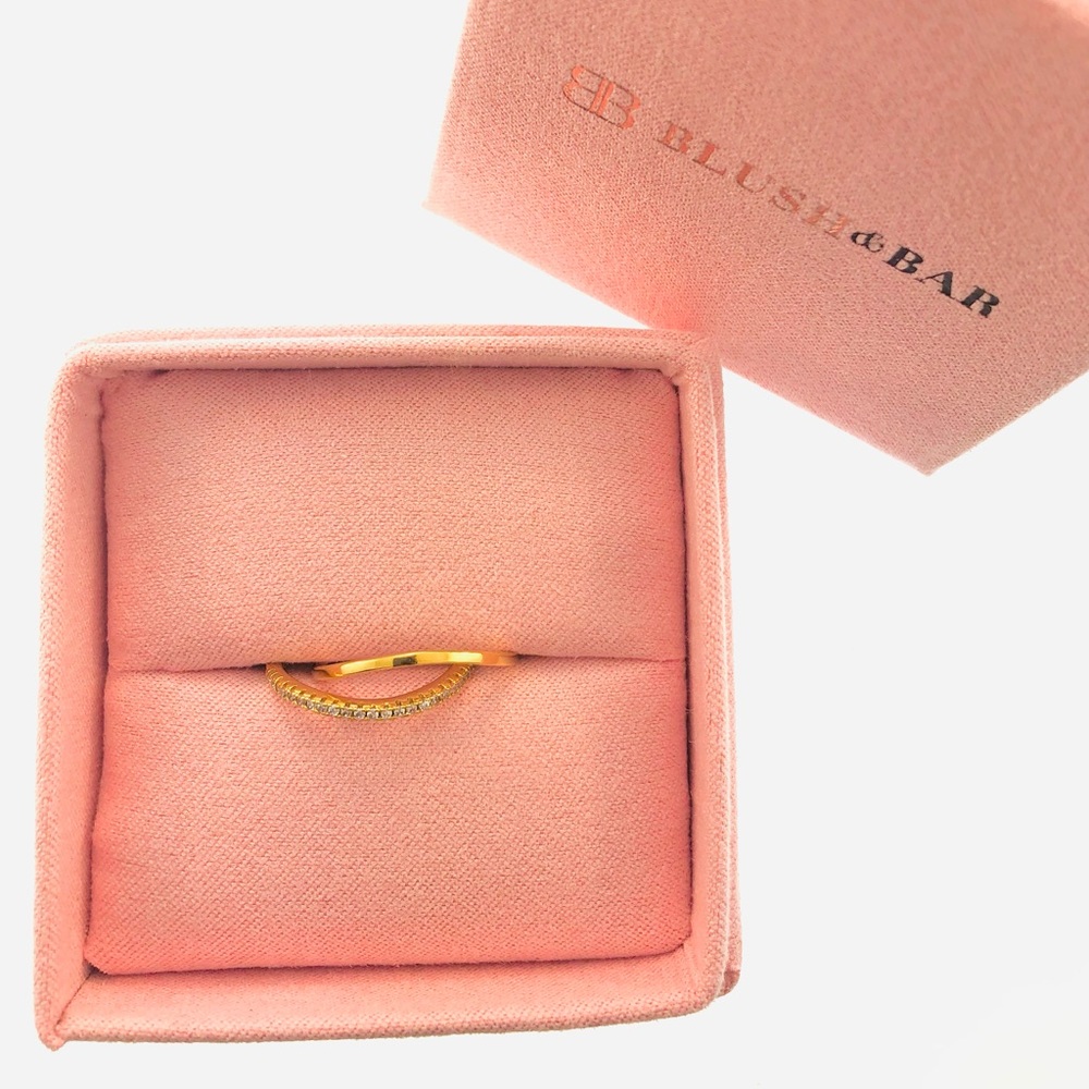 Women’s Blush & Bar Gold Midi Knuckle 2-Ring Set